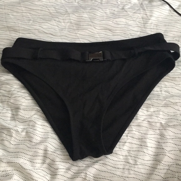 high waisted belted bikini bottoms